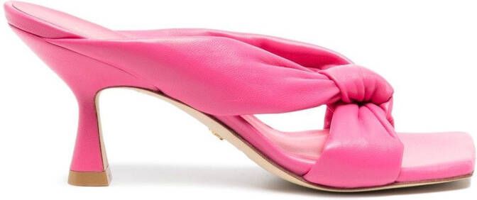 Stuart Weitzman slip-on square-toe sandals Pink