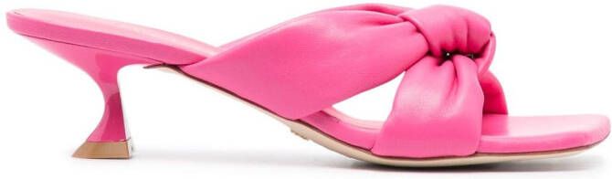 Stuart Weitzman slip-on square-toe sandals Pink