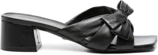 Stuart Weitzman Sofia 45mm leather sandals Black