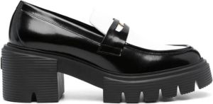 Stuart Weitzman Soho 70mm leather loafers Black