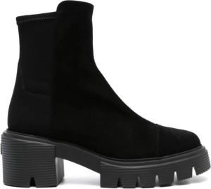 Stuart Weitzman Soho 70mm suede boots Black