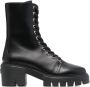 Stuart Weitzman Soho lace-up fastening 70mm boots Black - Thumbnail 1