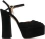 Stuart Weitzman square-toe 150mm suede platform pumps Black - Thumbnail 1