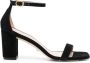 Stuart Weitzman square-toe heeled suede sandals Black - Thumbnail 1