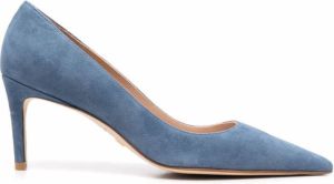 Stuart Weitzman Sue 75mm pointed toe pumps Blue