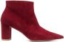 Stuart Weitzman Sue suede 70mm ankle boots Red - Thumbnail 1