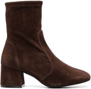 Stuart Weitzman suede 60mm ankle boots Brown