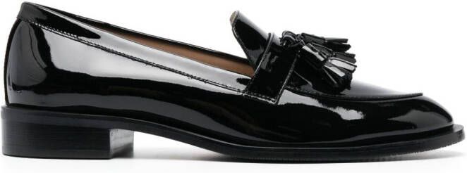 Stuart Weitzman Sutton tassl-detail leather loafers Black