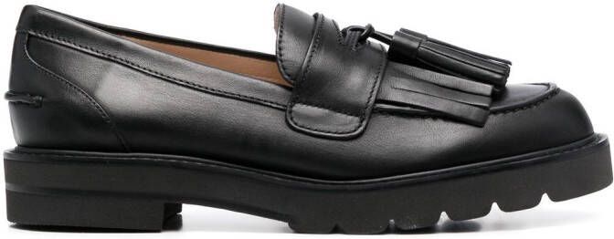 Stuart Weitzman tassel-detail leather loafers Black