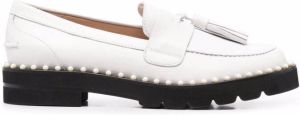Stuart Weitzman tassel-detail round-toe loafers White