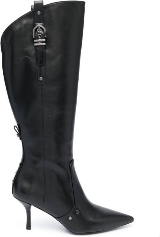 Stuart Weitzman thigh-high leather boots Black