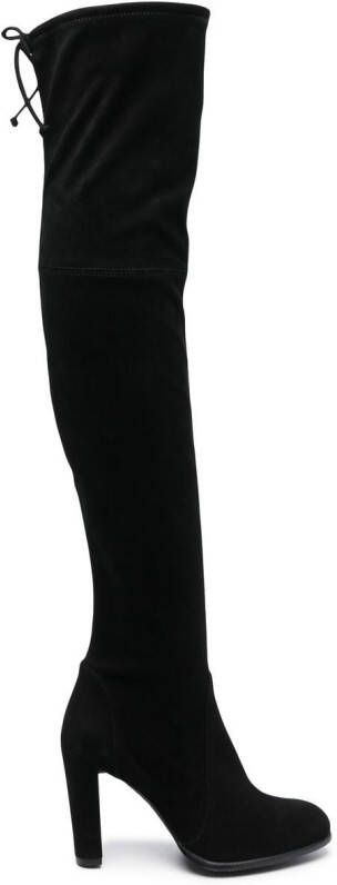 Stuart Weitzman thigh-high suede boots Black