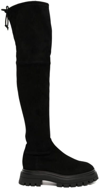 Stuart Weitzman tie-fastened thigh high boots Black