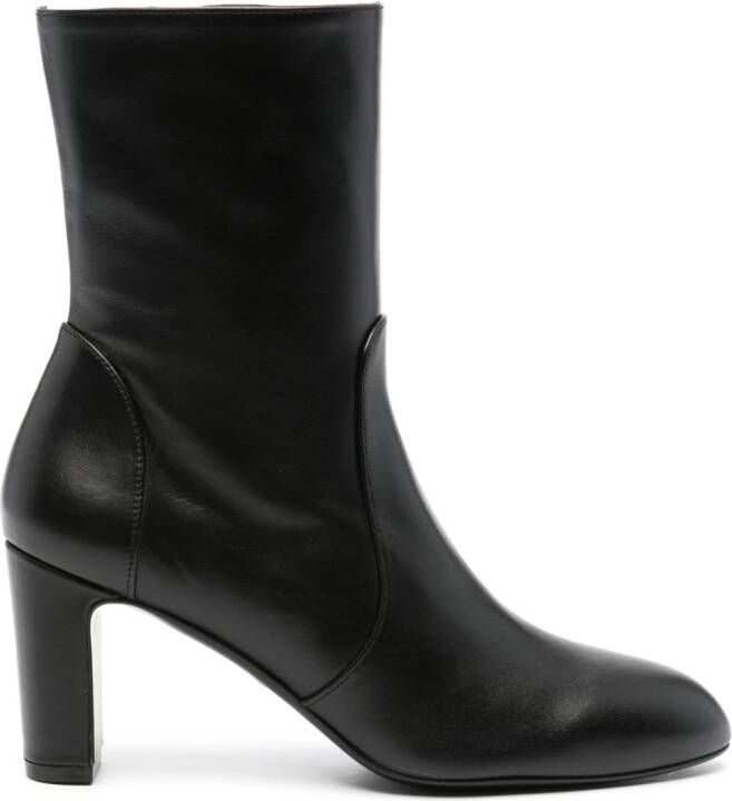 Stuart Weitzman Vita 75mm leather boots Black
