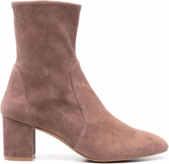 Stuart Weitzman Yuliana 60mm suede ankle boots Brown