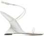 Studio Amelia 110mm crystal-embellished wedge sandals White - Thumbnail 1