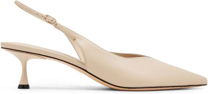 Studio Amelia Razor 50mm leather pumps Neutrals