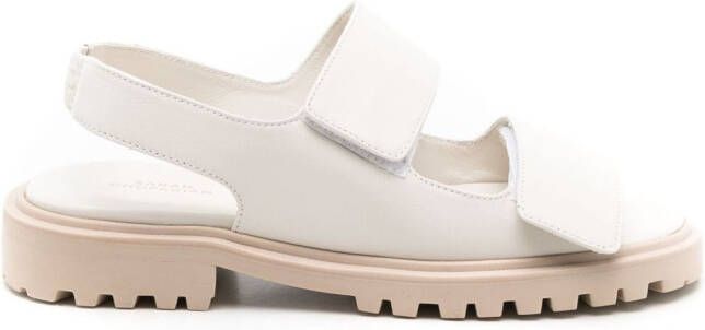 Studio Chofakian Catherine leather sandals White