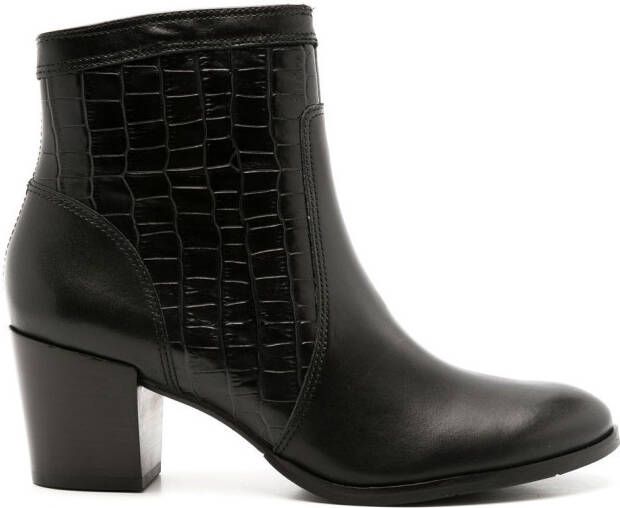 Studio Chofakian crocodile-effect leather boots Black