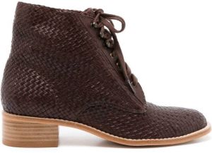 Sarah Chofakian Tresse ankle boots Brown