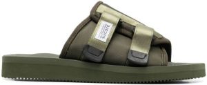 Suicoke buckle-fastening slides Green