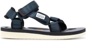 Suicoke contrast-sole strappy sandals Blue