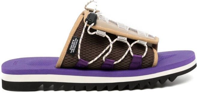 Suicoke DAO-2 drawstring-strap sandals Purple