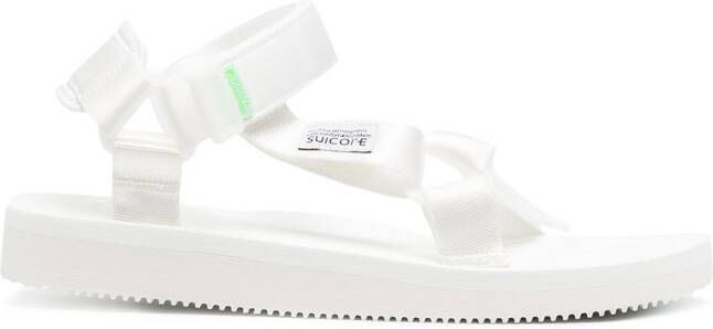 Suicoke Depa-Cab logo patch sandals White