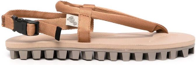 Suicoke GUT slide-buckle sandals Brown