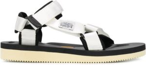 Suicoke hook and loop straps sandals White