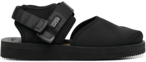 Suicoke logo-patch flat sandals Black