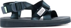 Suicoke logo-patch strappy sandals Blue