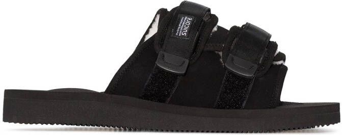 Suicoke Moto touch-strap slides Black