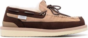 Suicoke shearling-lined loafers Brown
