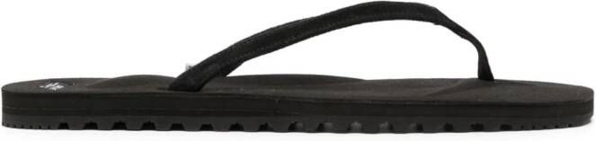 Suicoke Tono-4 leather flip flops Black