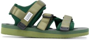 Suicoke touch-strap flat sandals Green