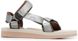 Suicoke touch-strap flat sandals Grey