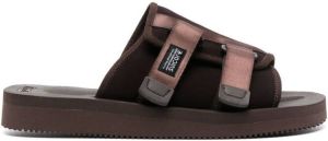 Suicoke touch-strap slide sandals Brown