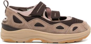 Suicoke touch-strap suede sneakers Brown