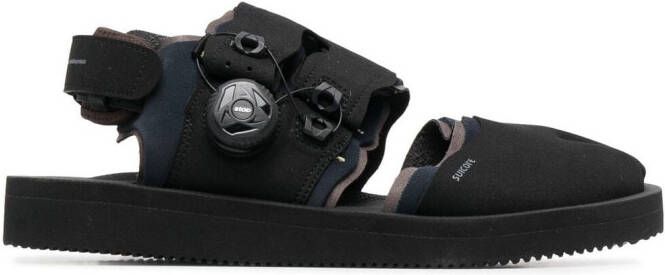 Suicoke touch-strap tabi flat sandals Black