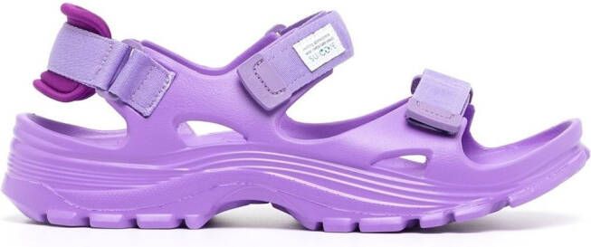 Suicoke WAKE moulded touch-strap sandals Purple