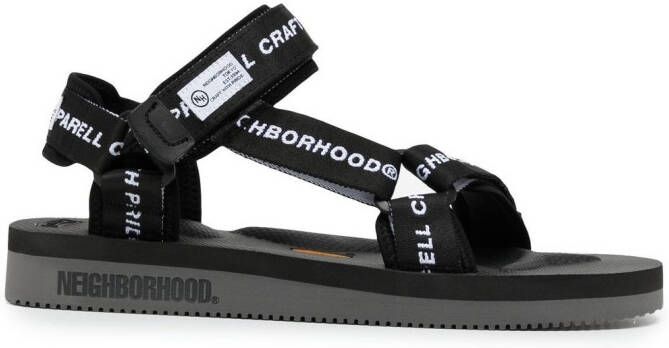 Suicoke x Neighborhood logo-strap sandals Black