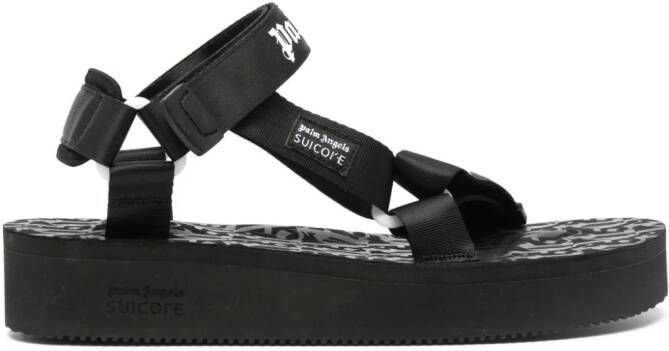 Suicoke x Palm Angels Depa logo-print sandals Black