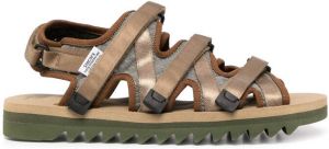 Suicoke ZIP-3AB panelled sandals Brown