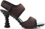 Sunnei 1000 Chiodi 85mm contrasting-trim sandals Brown - Thumbnail 1