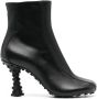 Sunnei Chiodi 100mm leather ankle boots Black - Thumbnail 1