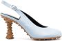 Sunnei Chiodi Passo 90mm leather pumps Blue - Thumbnail 1