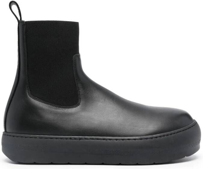Sunnei Dreamy leather ankle boots Black