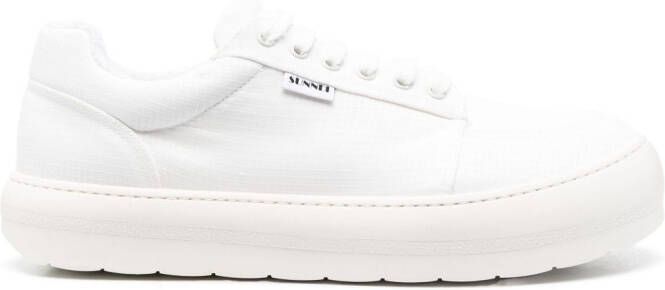 Sunnei leather low-top sneakers White