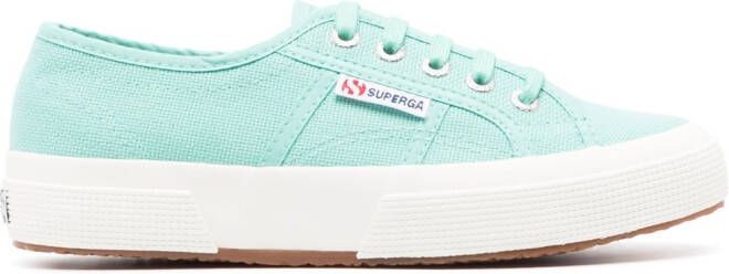 Superga logo-tag low top sneakers Green